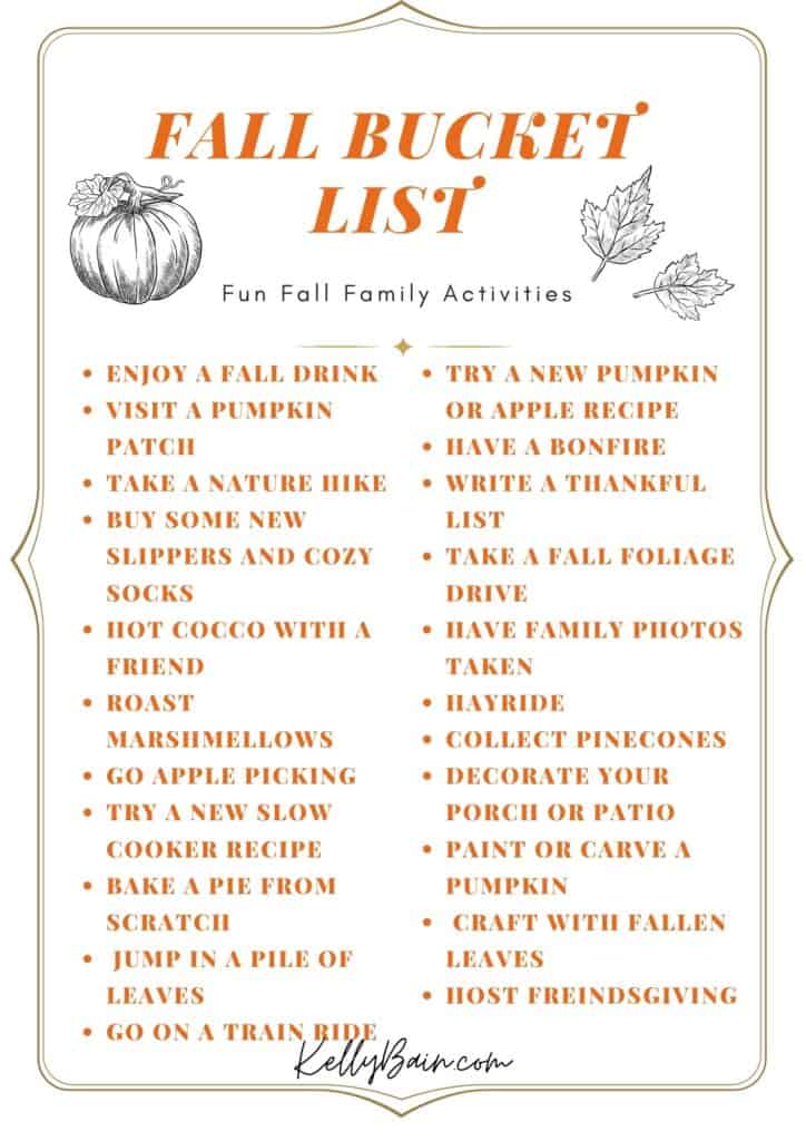 Fall bucket list